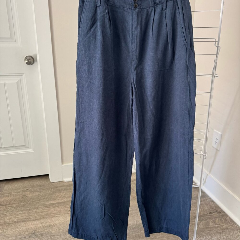 Madewell Harlow Wide-Leg Pant Size 4 Navy Deep Indigo - Picture 7 of 14